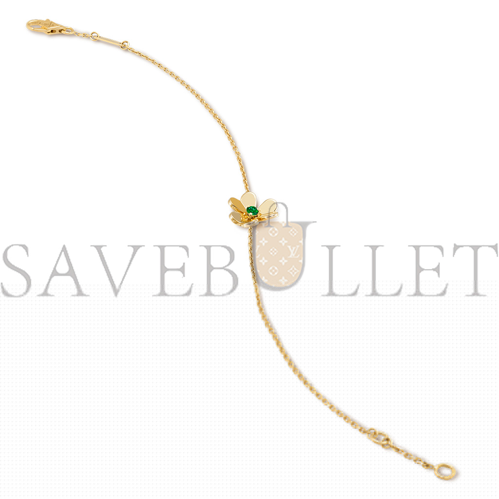 VAN CLEEF ARPELS FRIVOLE BRACELET, MINI MODEL - YELLOW GOLD, EMERALD  VCARP7SC00